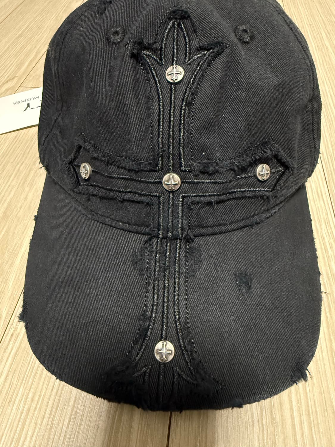 일본스트릿브랜드 서플라이어  크로스 패치 워싱볼캡 상품이미지3