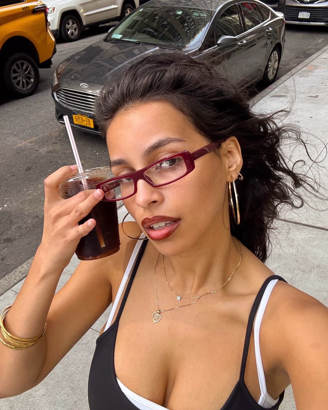 Lexxola Xena Carmine & Clear 안경테 상품이미지1