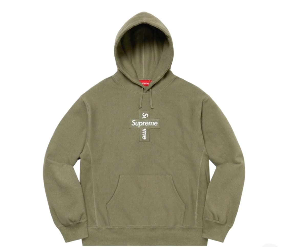20fw 슈프림 크로스 박스로고 후드 올리브[XL] 상품이미지1