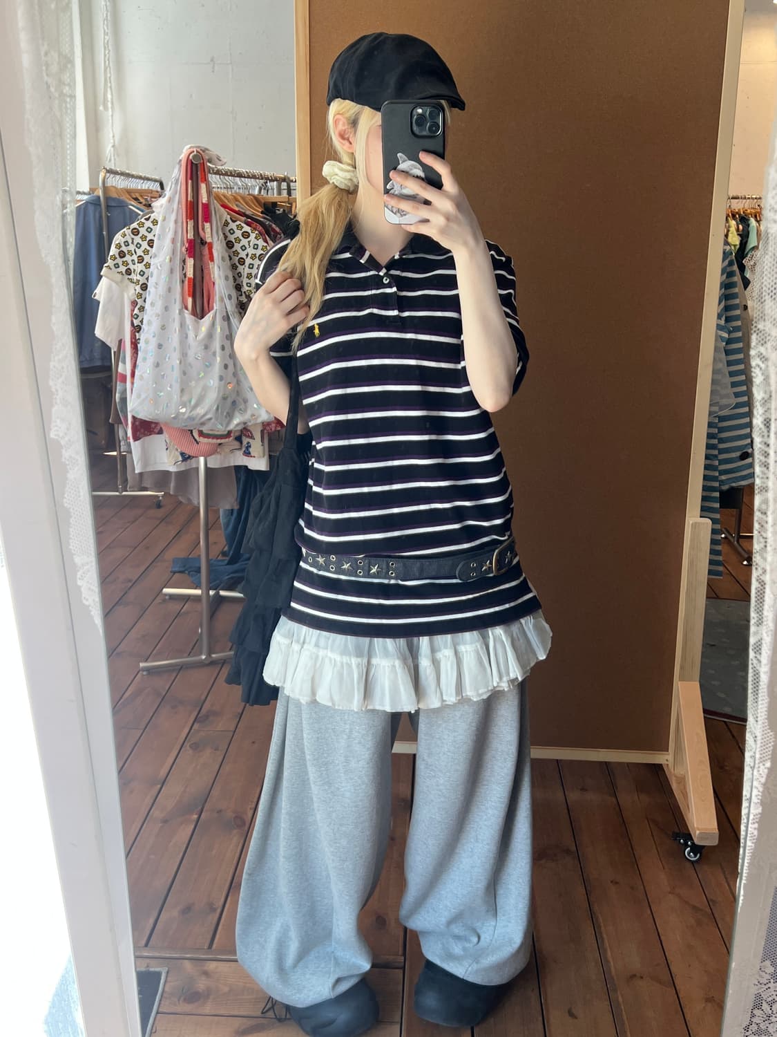 폴로 블랙 스트라이프 카라 반팔티 상품이미지7