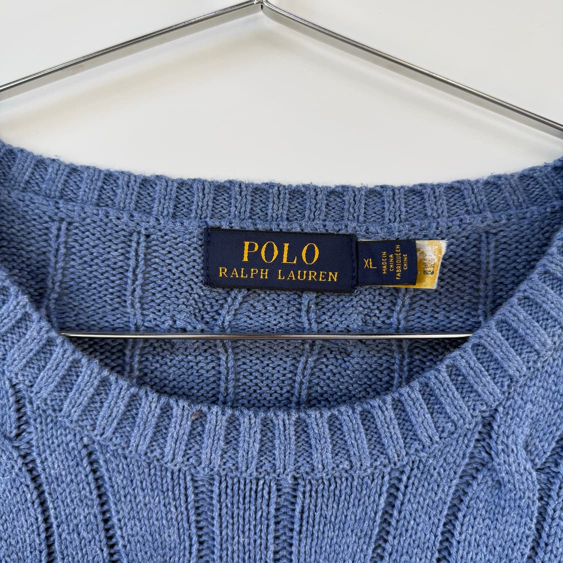 폴로 랄프로렌 Polo 꽈배기 꼬임 케이블 니트 라이트블루 상품이미지3