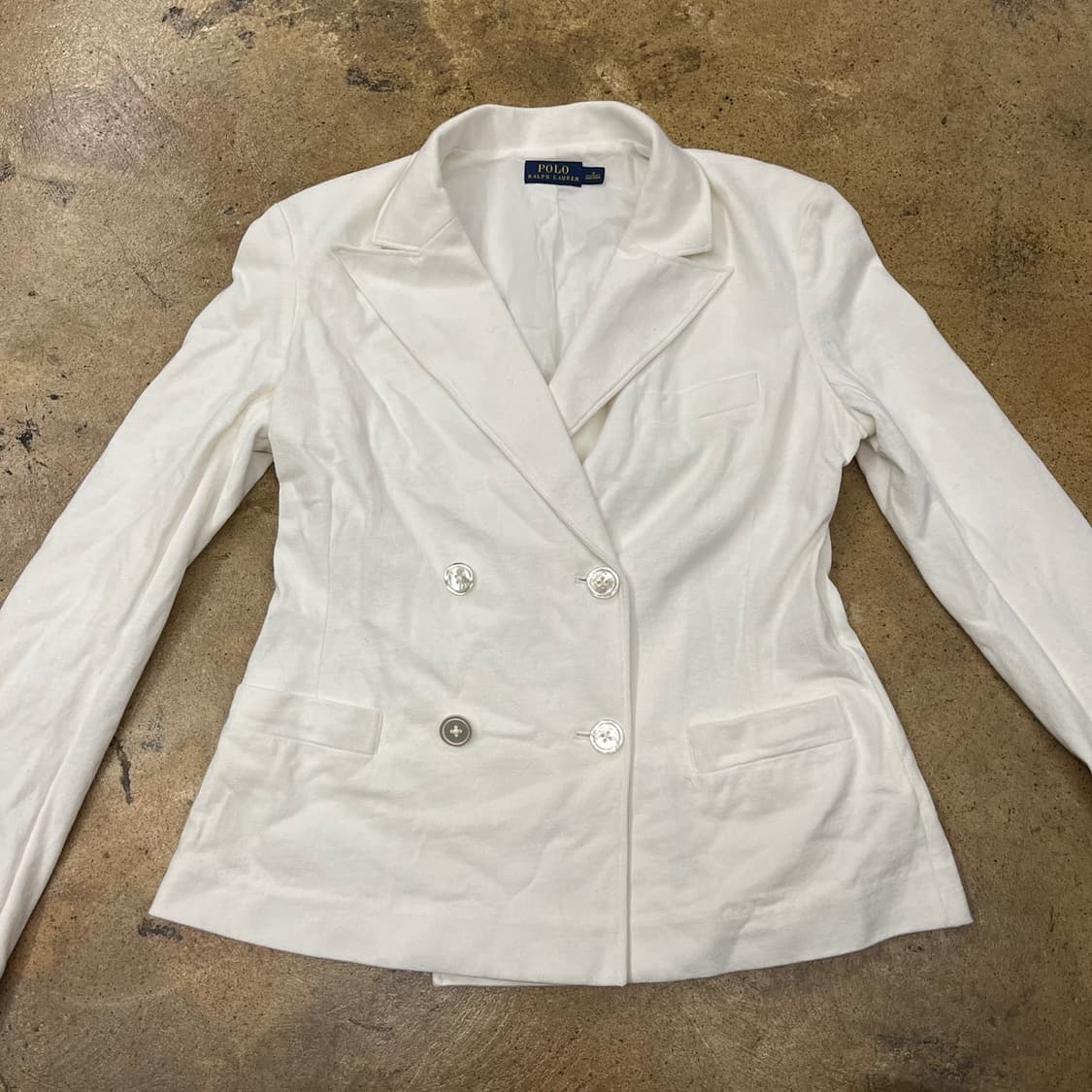 [정품/4] 폴로 랄프로렌 화이트 더블 버튼 자켓 b15 상품이미지3