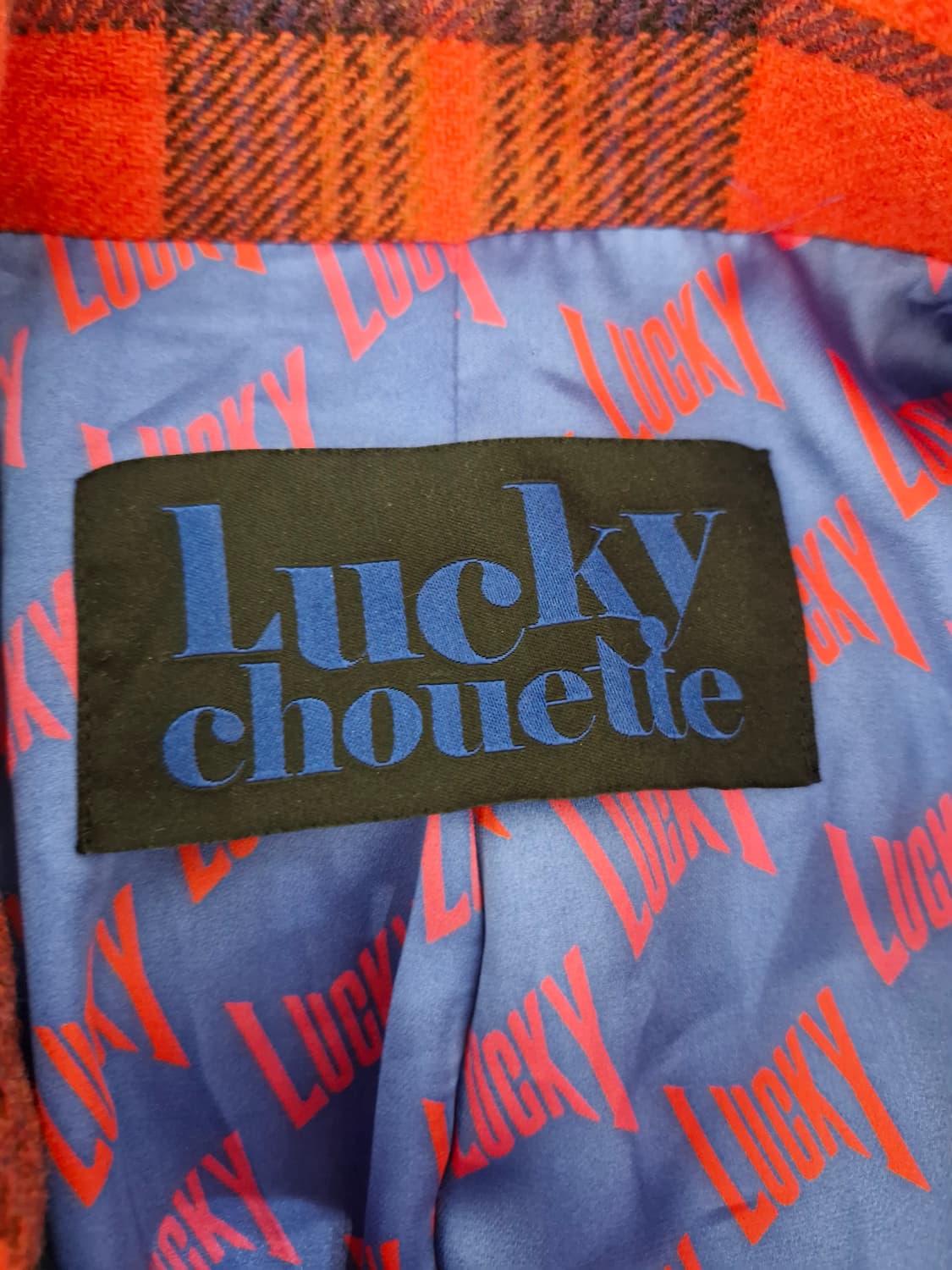 럭키슈에뜨(LUCKYCHOUETTE)울 체크 코트 상품이미지5