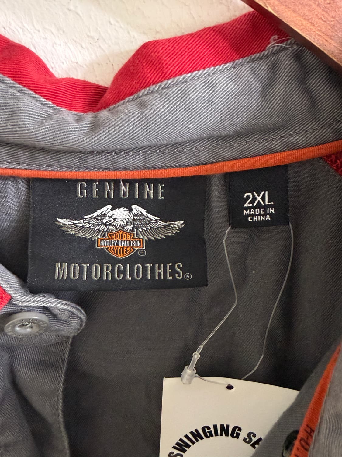 할리데이비슨 레글런 메시 배색 오버핏 반팔 셔츠 상품이미지7