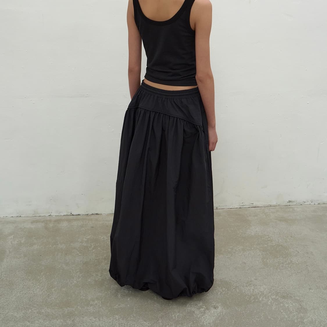 lcdctm 엘씨디씨티엠 볼륨 롱 스커트 블랙 상품이미지3