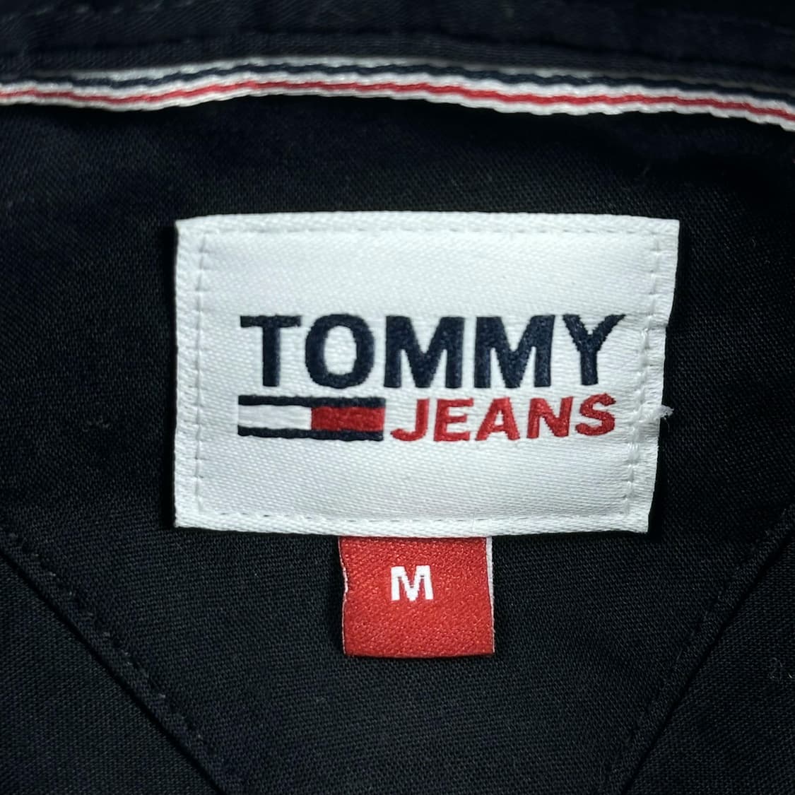 타미힐피거 자수로고 클래식 솔리드 셔츠 블랙 M 상품이미지5