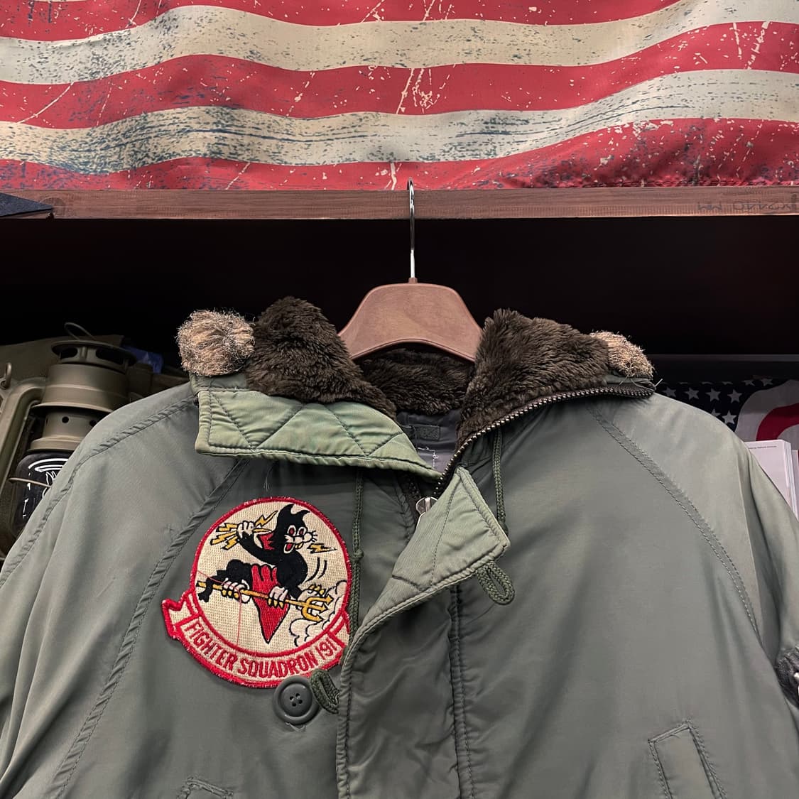 U.S AirForce 전투비행대대 VF-191 퍼 후드 N3B 야상자켓 상품이미지3