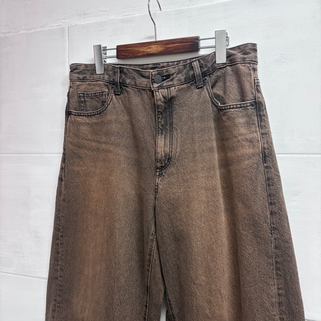 GU 지유 데님 배럴레그진 팬츠  상품이미지3