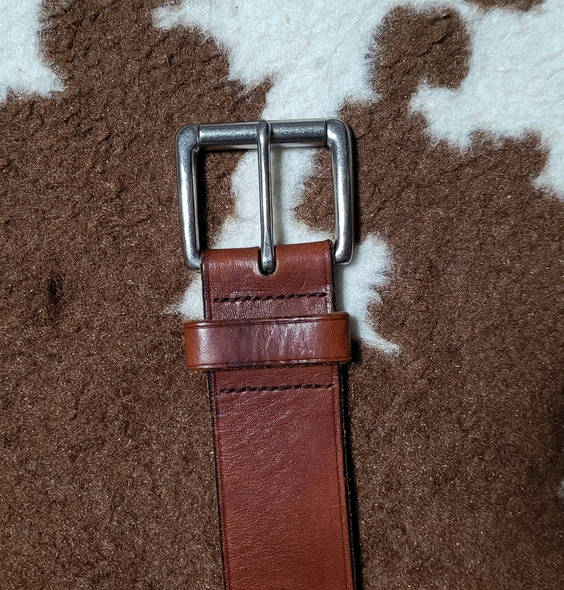 폴로 랄프로렌 남성용 브라운 가죽 벨트(115*4) 상품이미지2