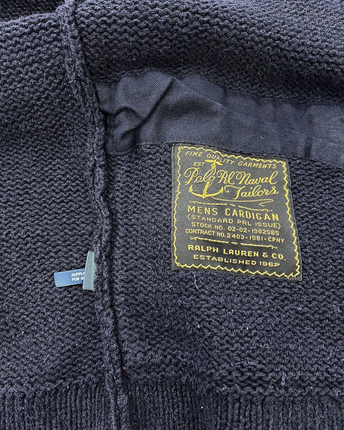 폴로 랄프로렌 네이비 숄카라 토글 리넨 블렌드 니트 가디건 상품이미지9