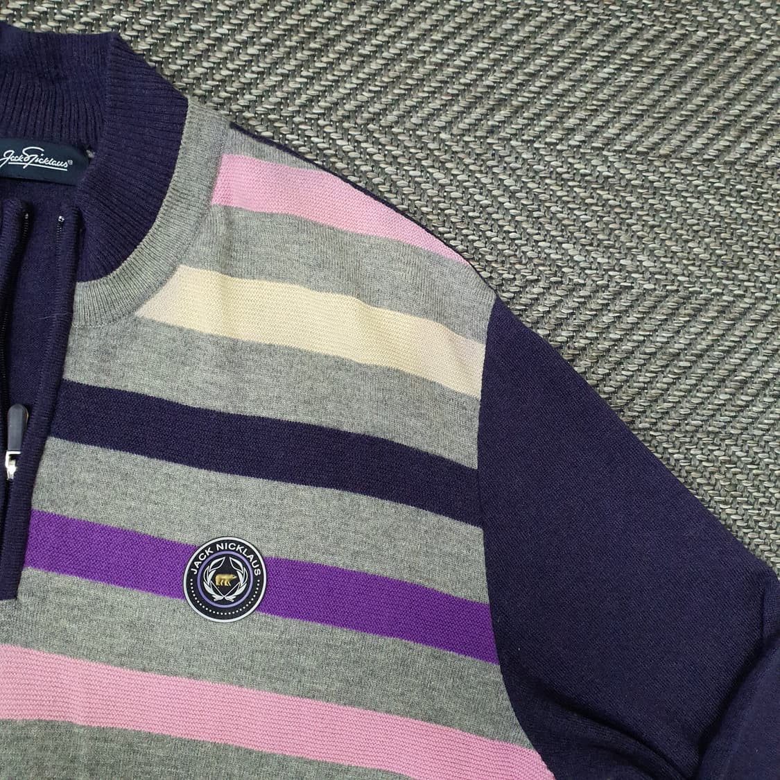 코오롱 잭니클라우스 반집업 울100 니트 남자105 상품이미지3