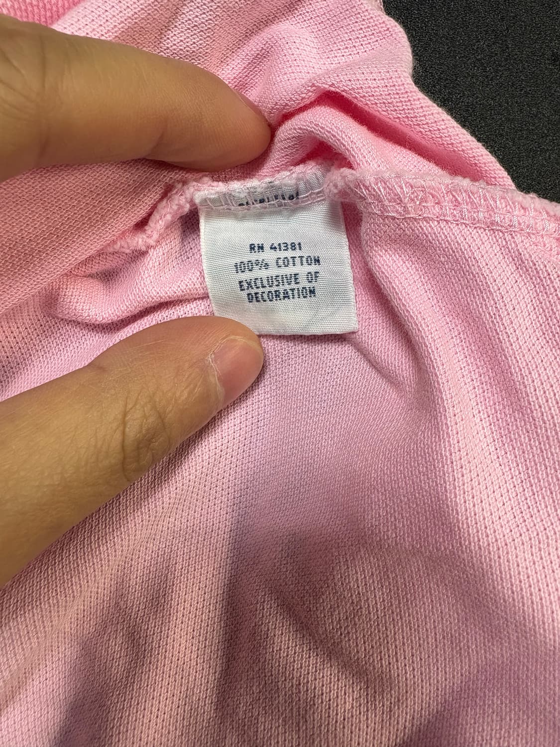 폴로 스몰 로고 카라 PK 반팔티 핑크 L 클래식핏  상품이미지6