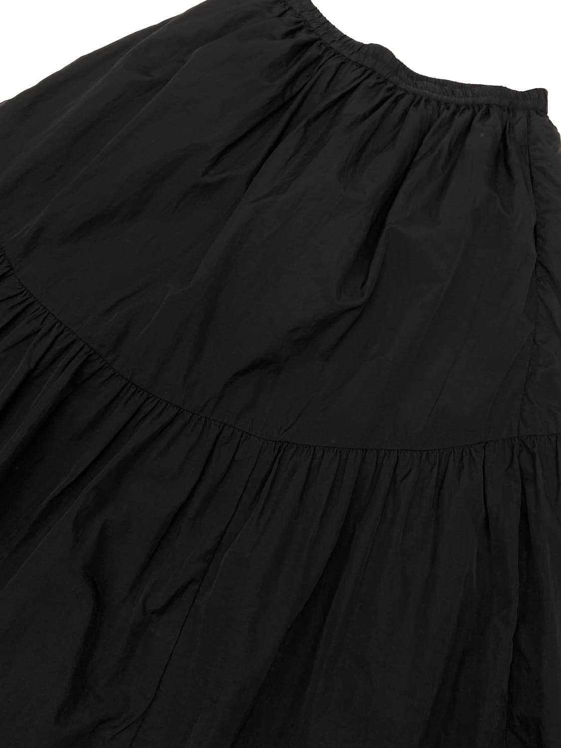 JPN MinimAL Black shirring skirt 상품이미지2