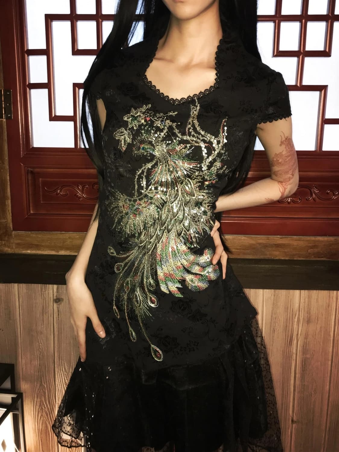 PIAOLIANG 피아오량 오리엔탈 미디 원피스 상품이미지1