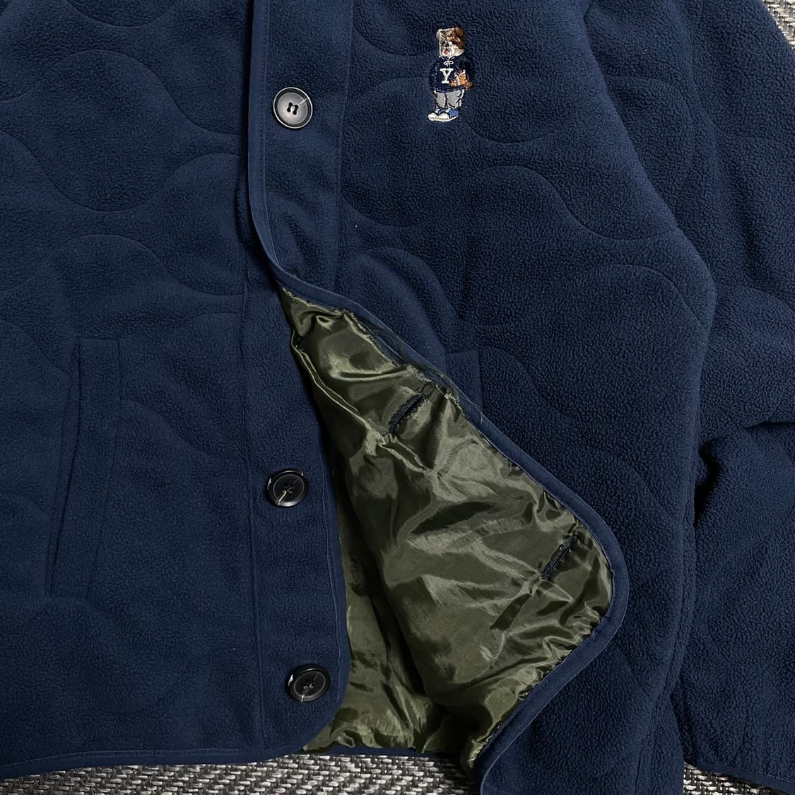 Yali 예일 퀼팅 플리스 자켓 네이비o 5334 상품이미지4