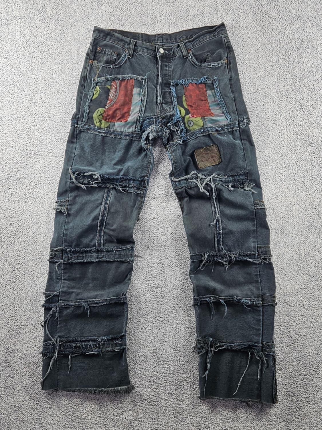리바이스 패치워크 리빌딩 리워크 데님 팬츠 (34X36추정)/ 11041 상품이미지1