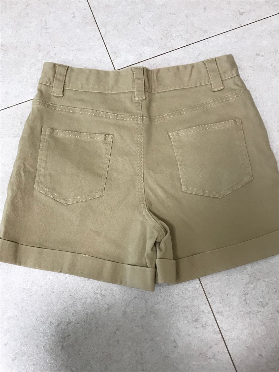 (택O) 일본 빈티지 러브톡식 베이지 롤업 반바지 쇼츠 모리걸 하구미 상품이미지1