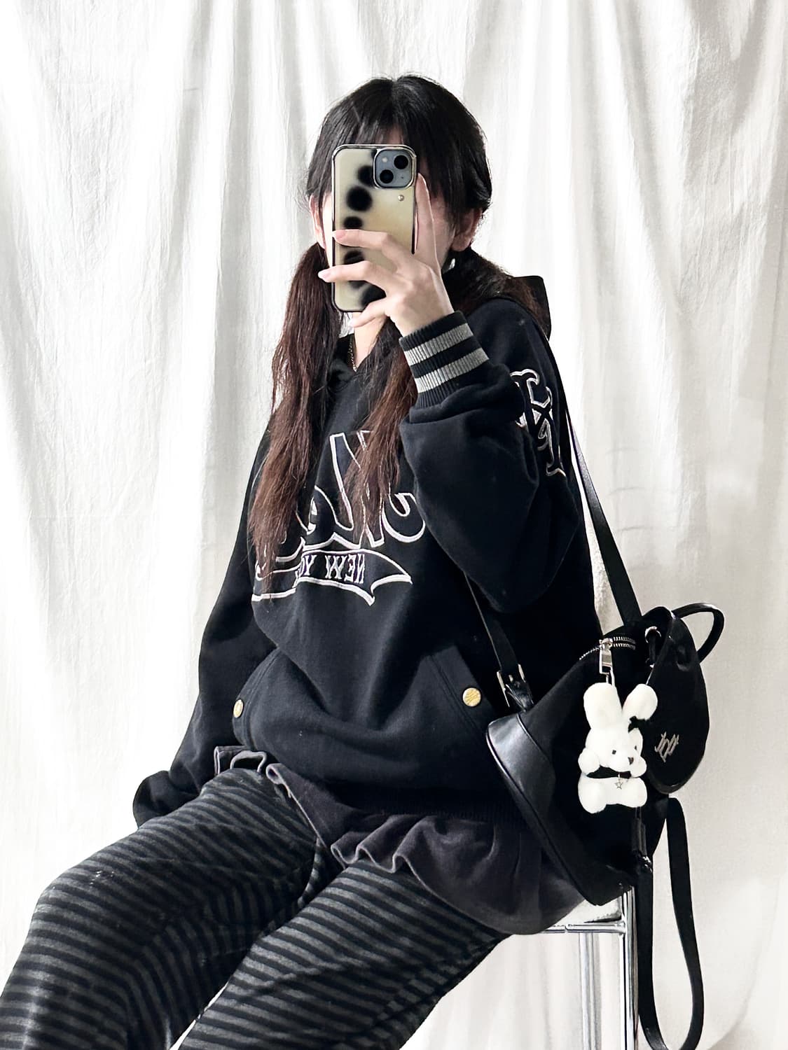 MLB 뉴욕메츠 실버로고 블랙 후드 상품이미지2