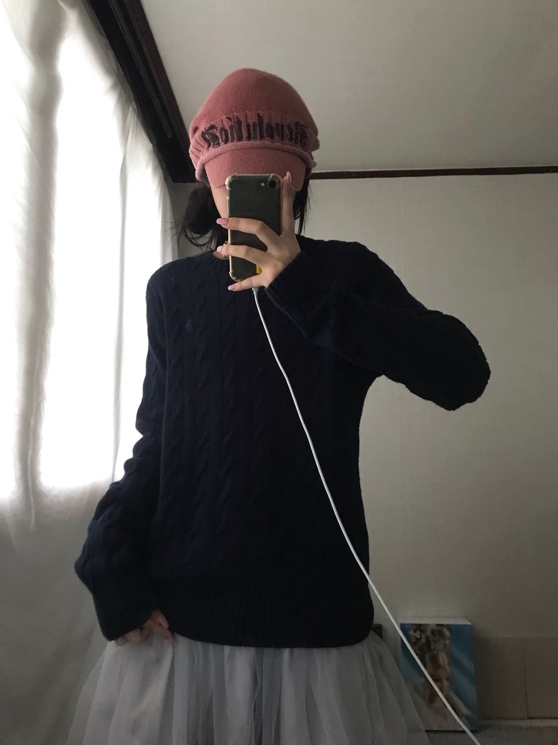 폴로 네이비 케이블 니트 상품이미지4