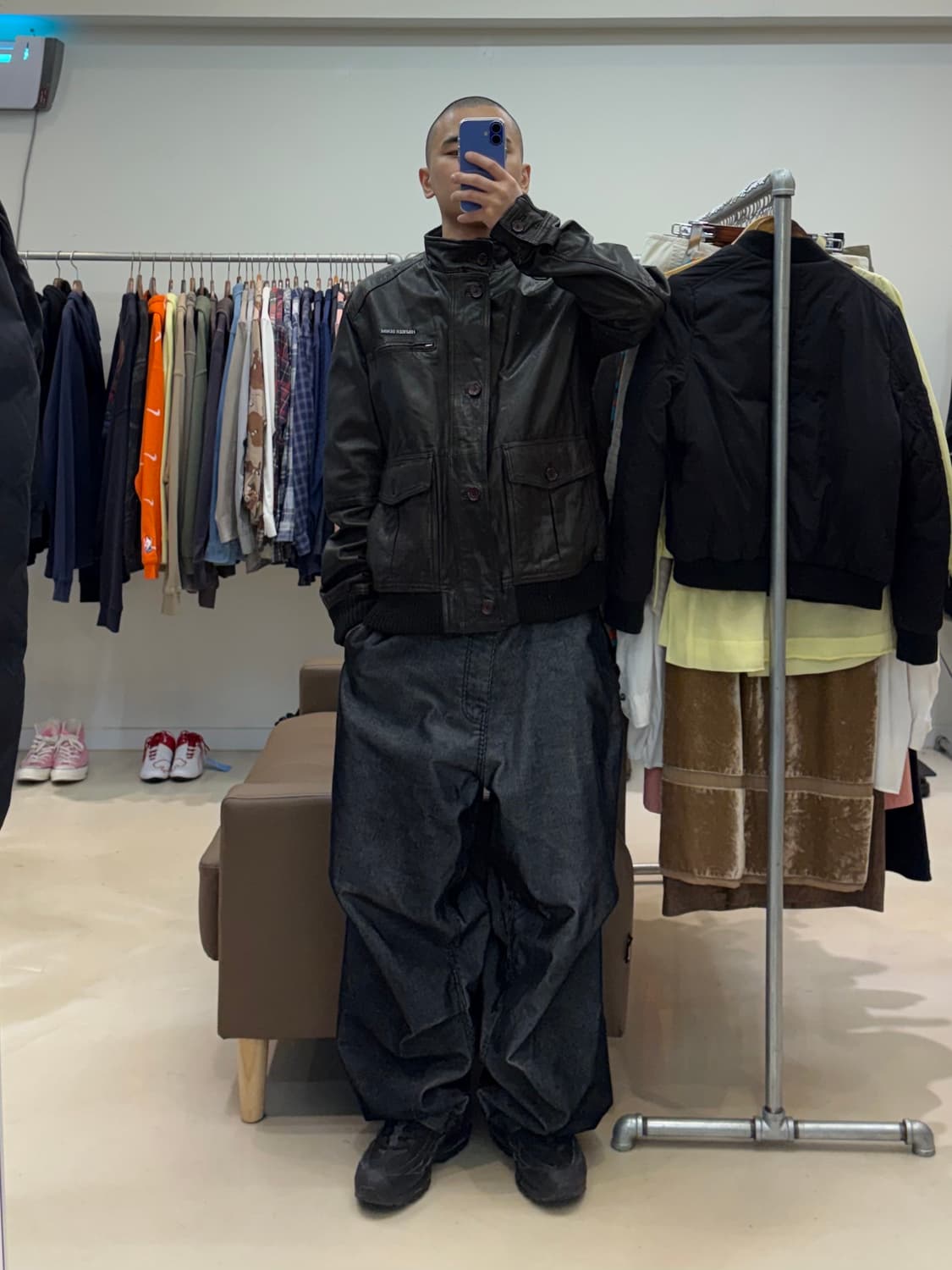 타미힐피겨 데님 레더 봄버 자켓 상품이미지7