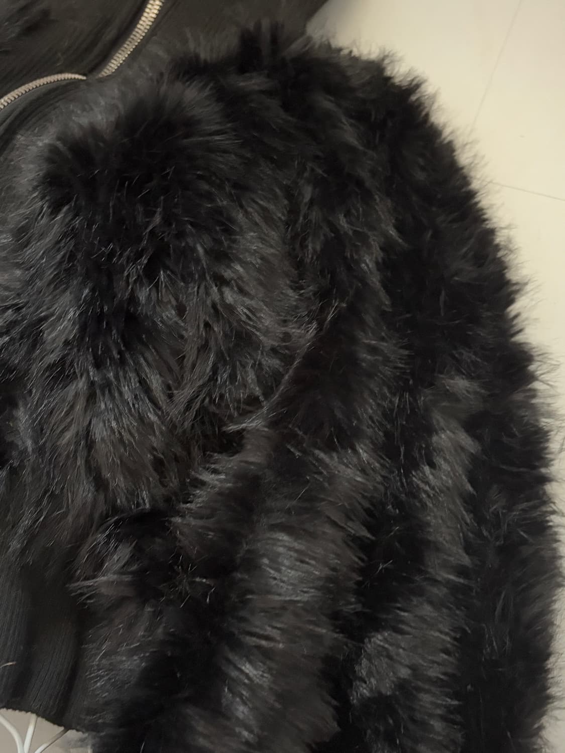 • Black Fake Per Two-Way Jacket  상품이미지7