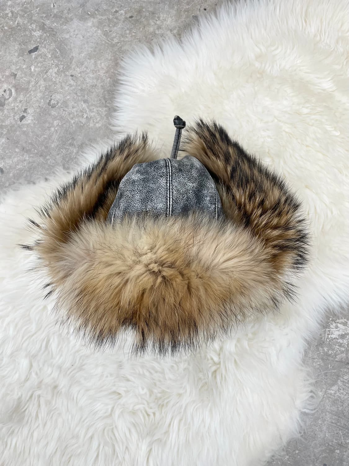 리얼 양가죽 바이커 트루퍼햇*레어 상품이미지9