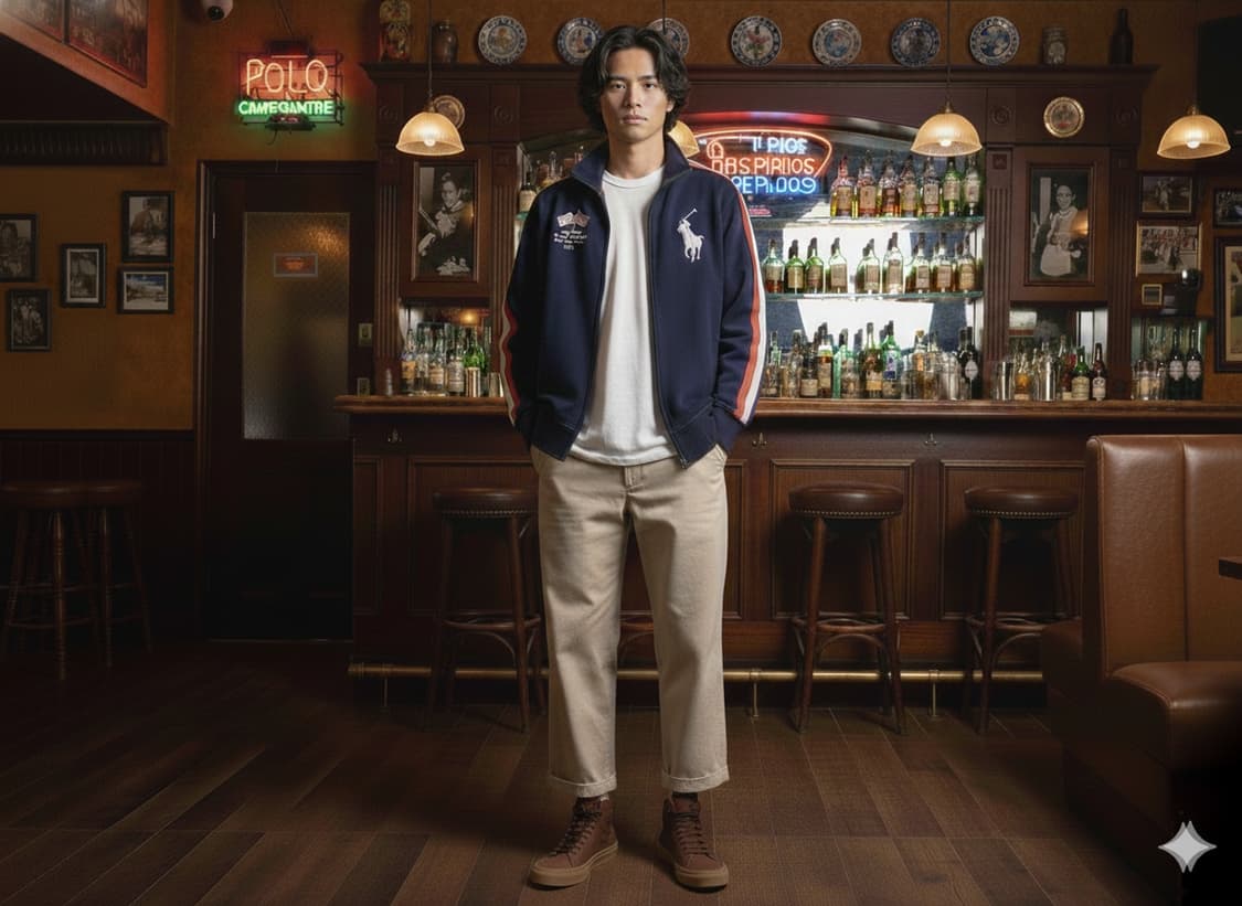 폴로 빅포니 성조기 집업 네이비 L사이즈 상품이미지1