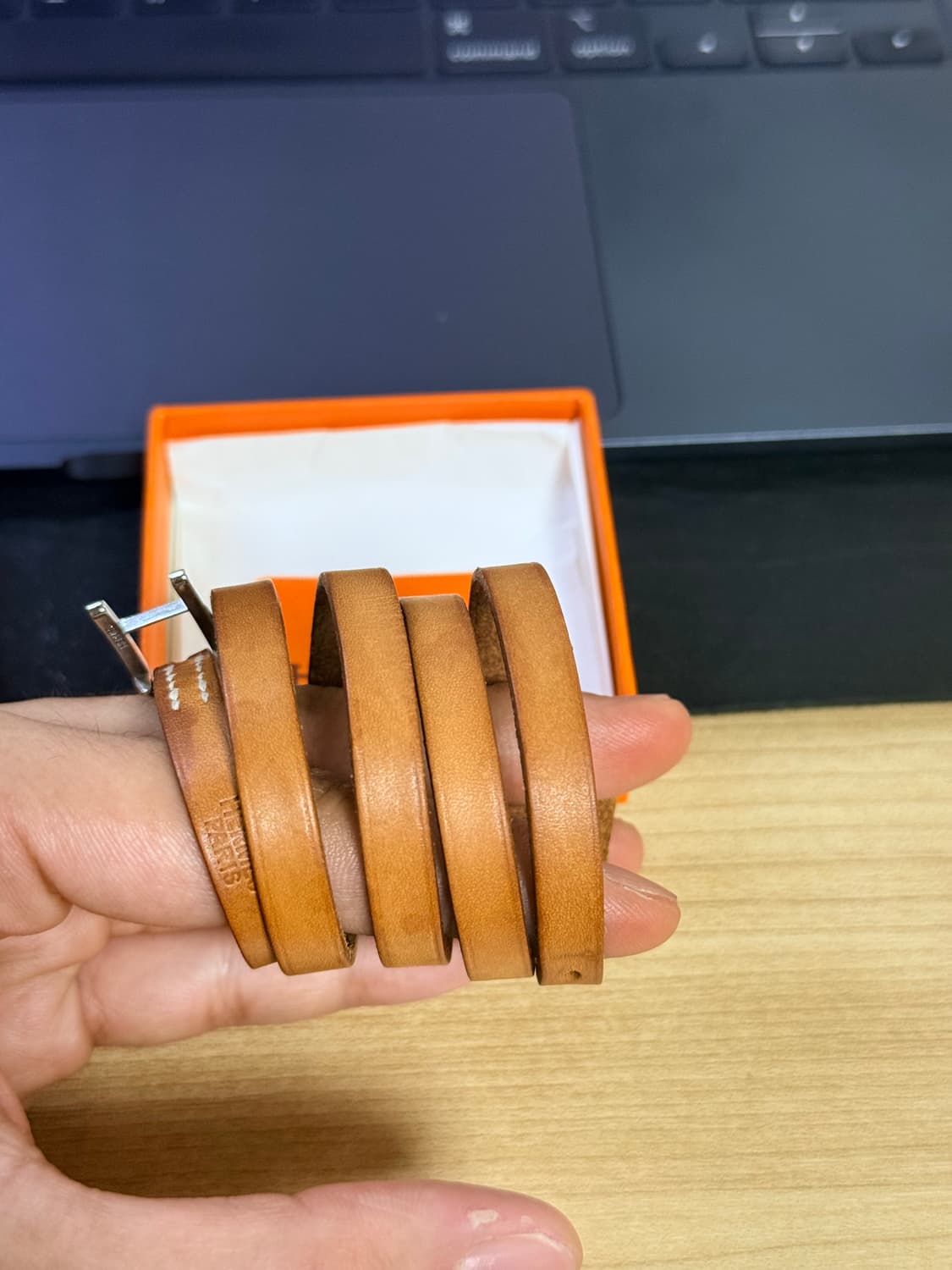에르메스 가죽 팔찌 하피 3로우 상품이미지4