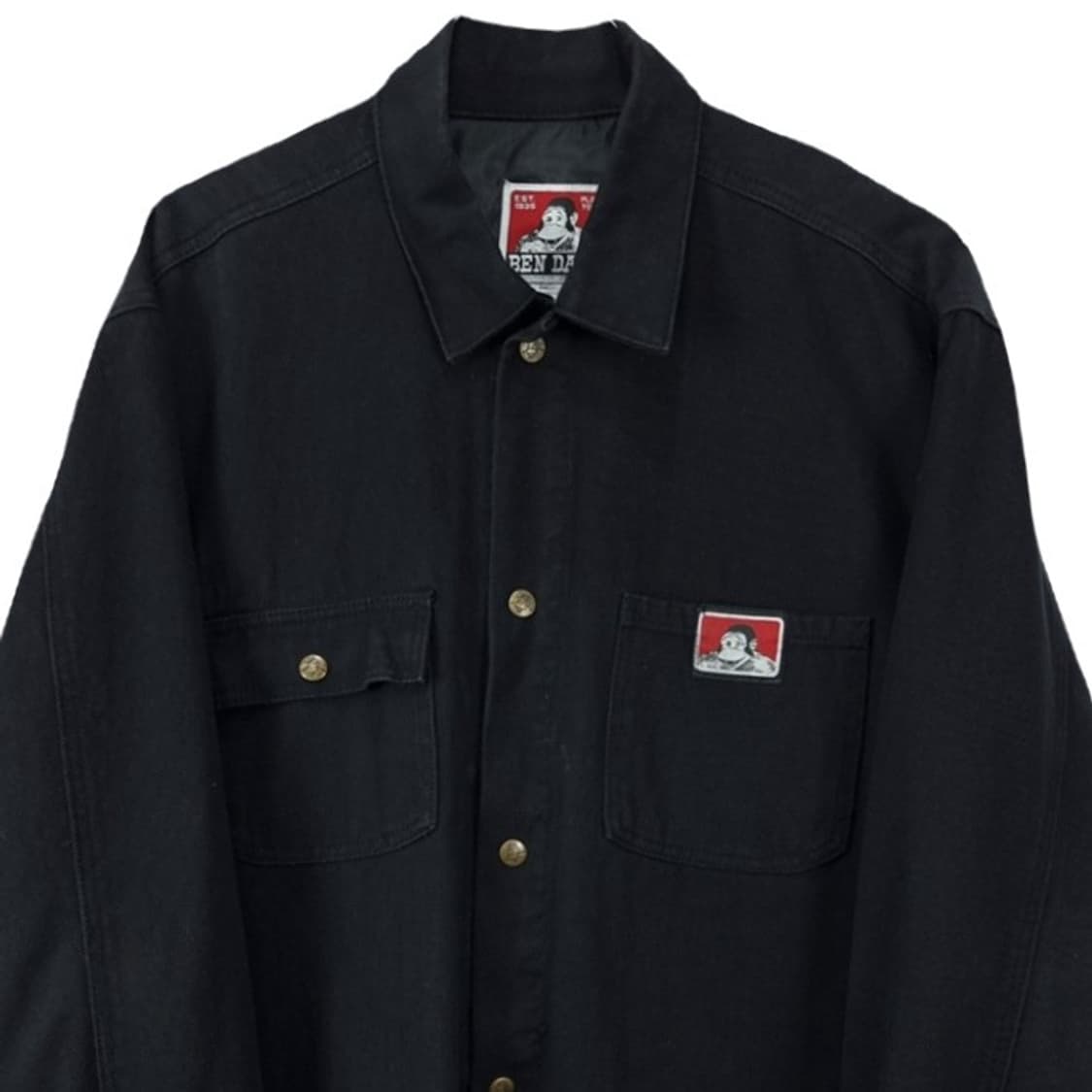 [벤데이비스] 로고 패치 커버올 워크 초어 자켓 블랙 M19642 상품이미지4