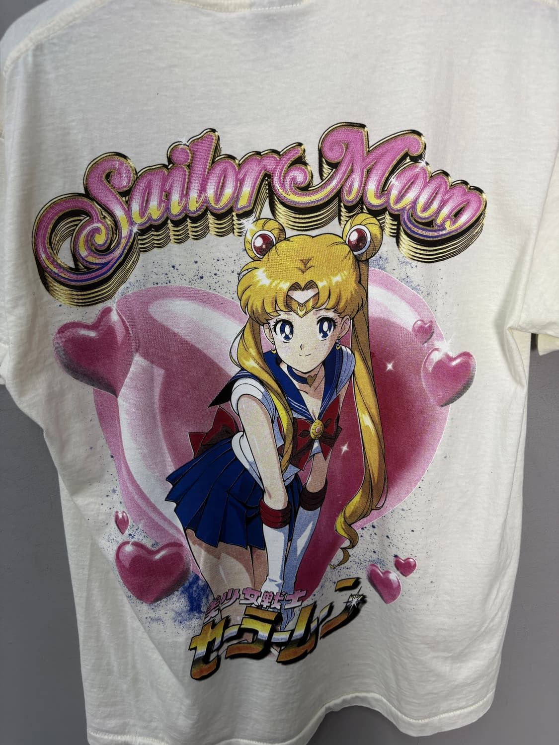 빈티지 달의요정 세일러문 그래픽 아이보리 반팔 A3778 상품이미지5