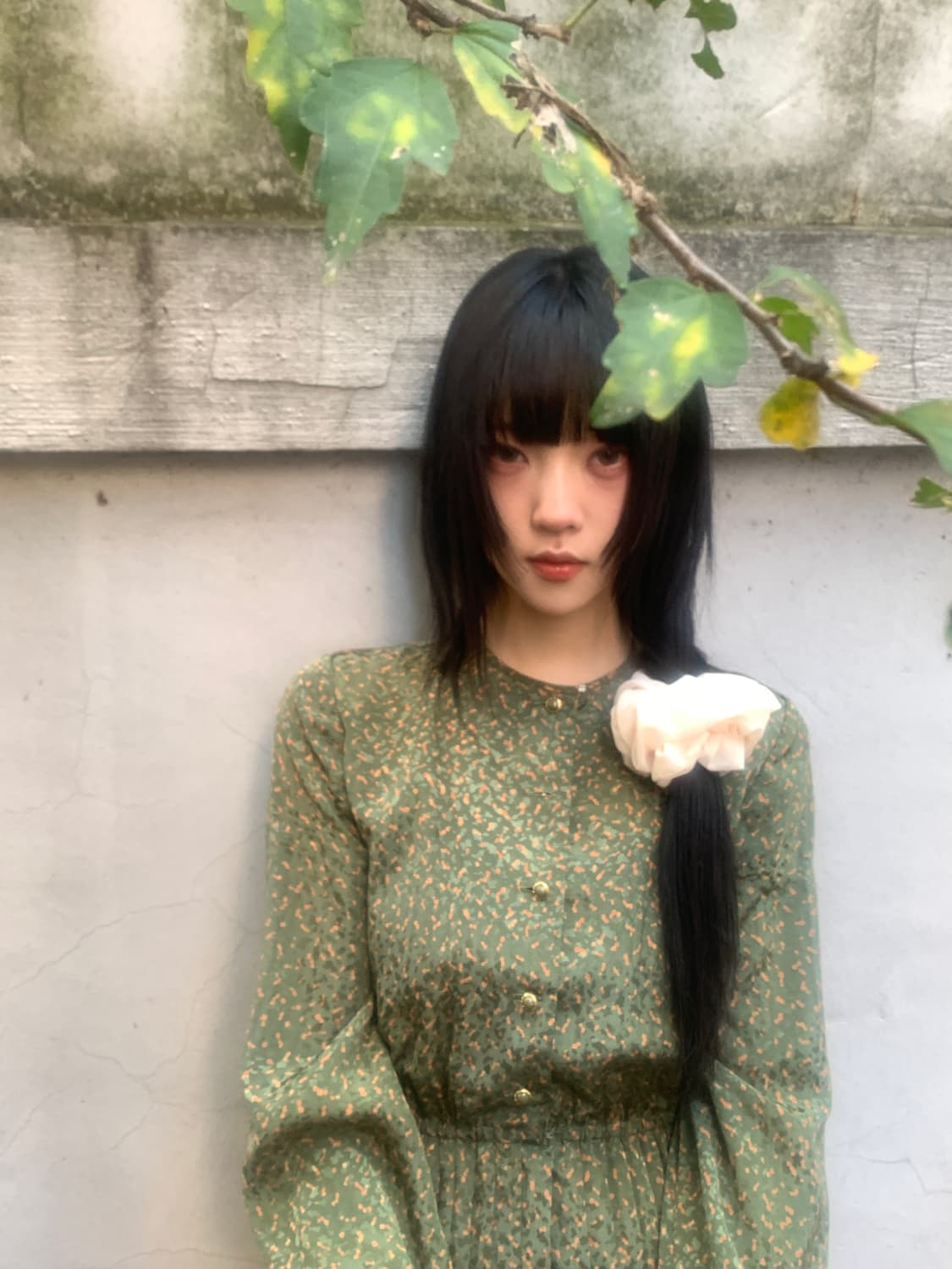 China Collar Gold Button Dress 상품이미지2