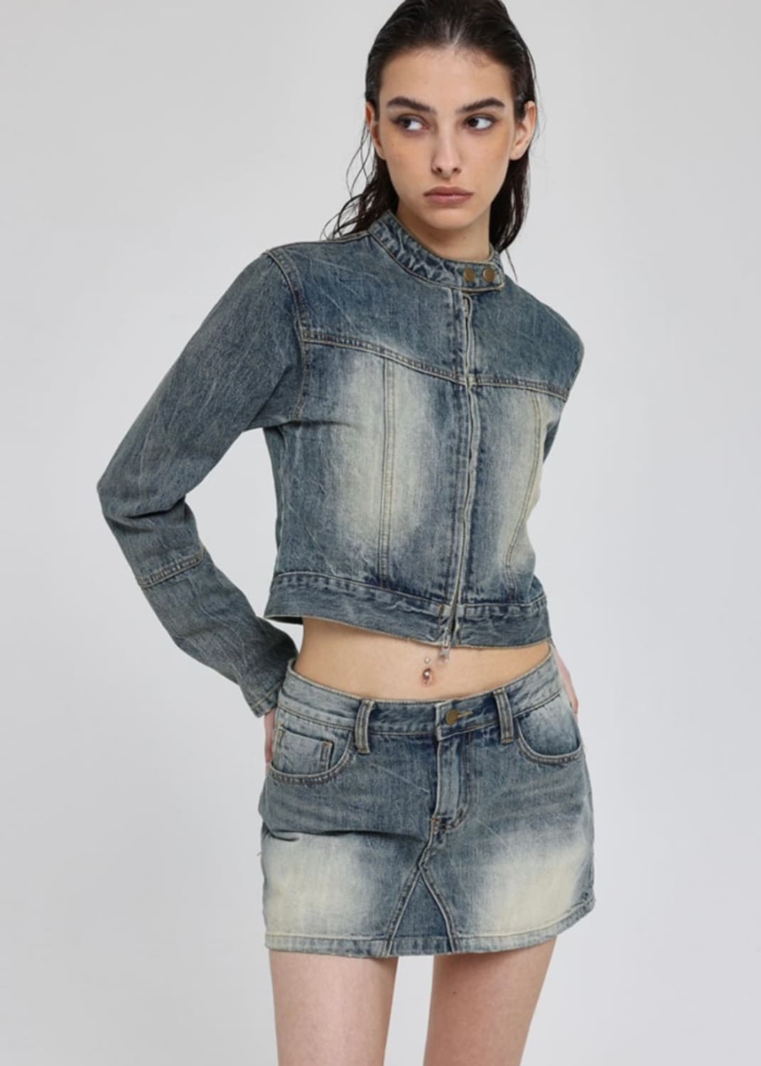 블랙업 클레븐 데님 자켓 상품이미지1