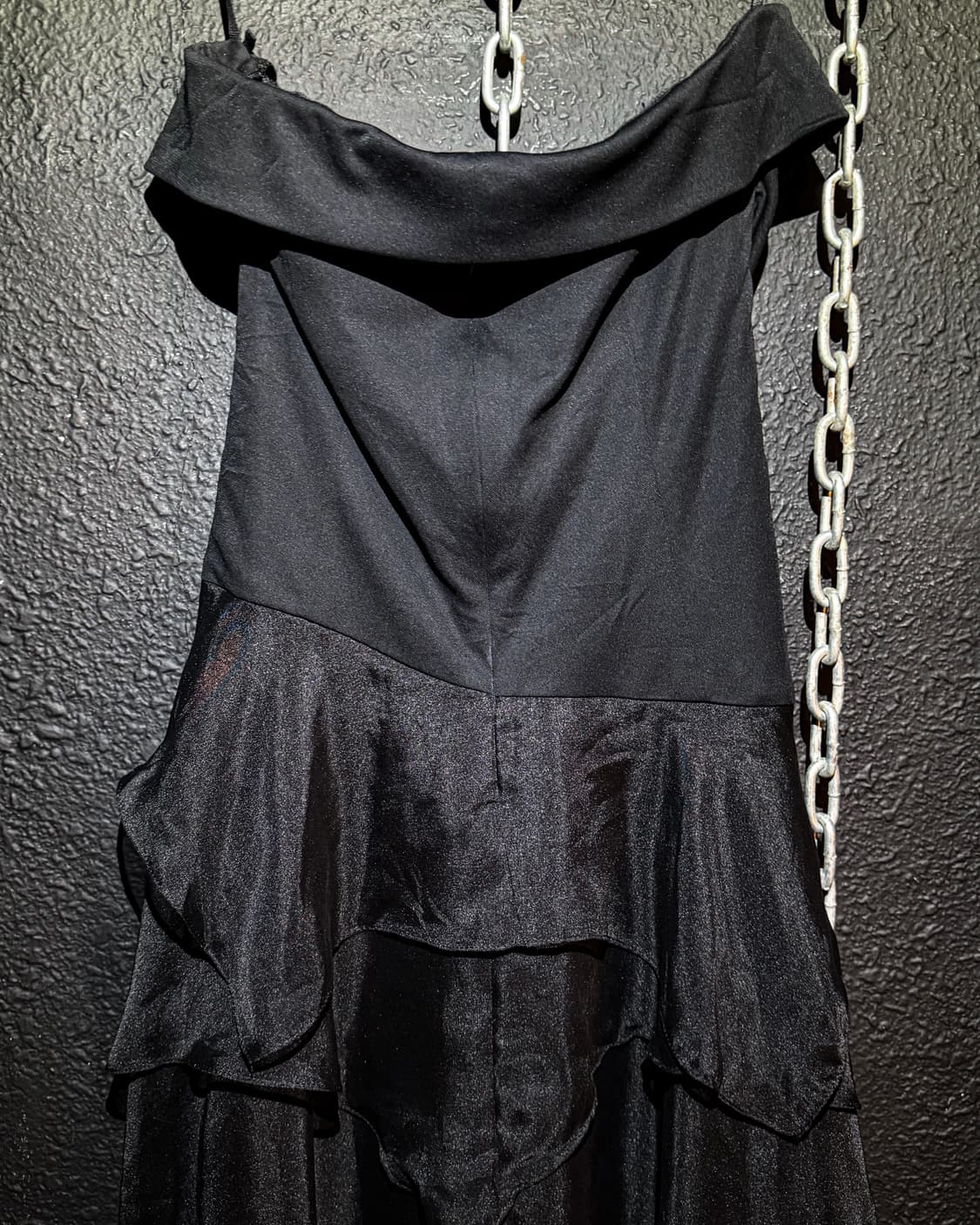 Black Layered Sheer Draping Dress 상품이미지8