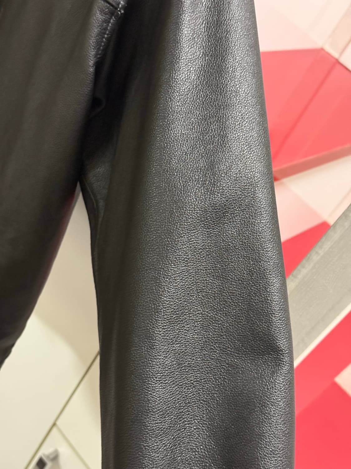 (XL) 프리즘웍스 디스트로이드 카우하이드 레더 가죽 자켓 워시드 블랙 상품이미지6