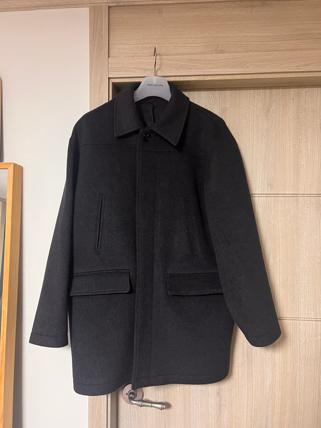 스테디에브리웨어 울 카코트 차콜 4  상품이미지1