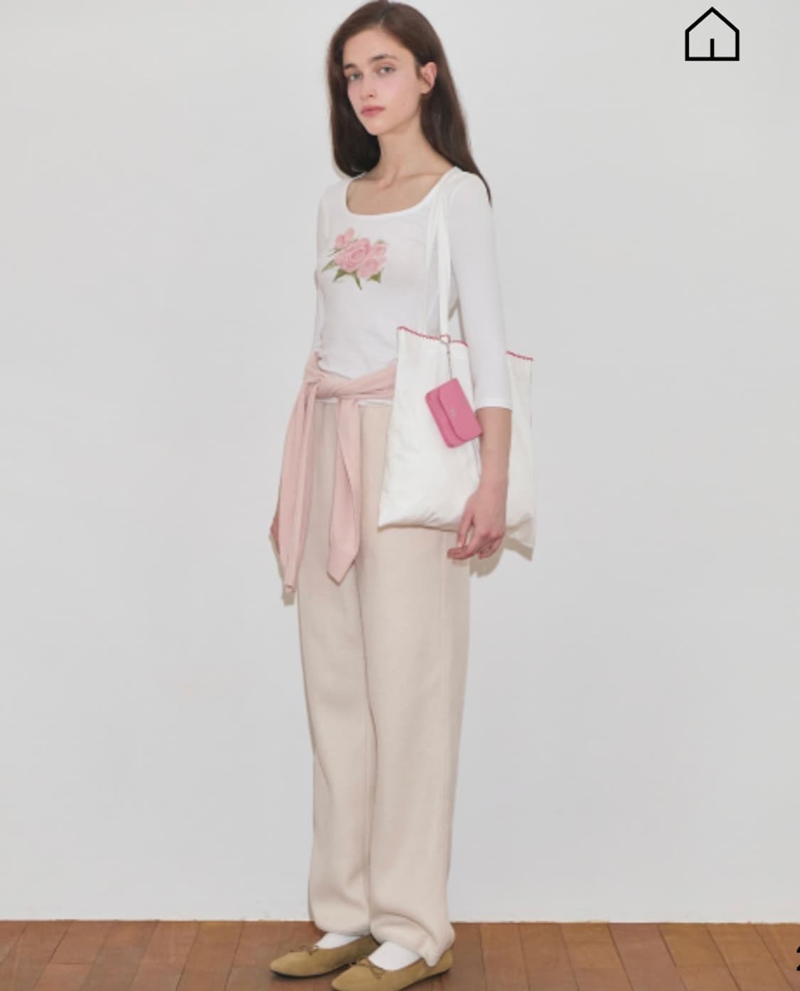 sinoon Rose Graphic Slim T-Shirt 상품이미지3