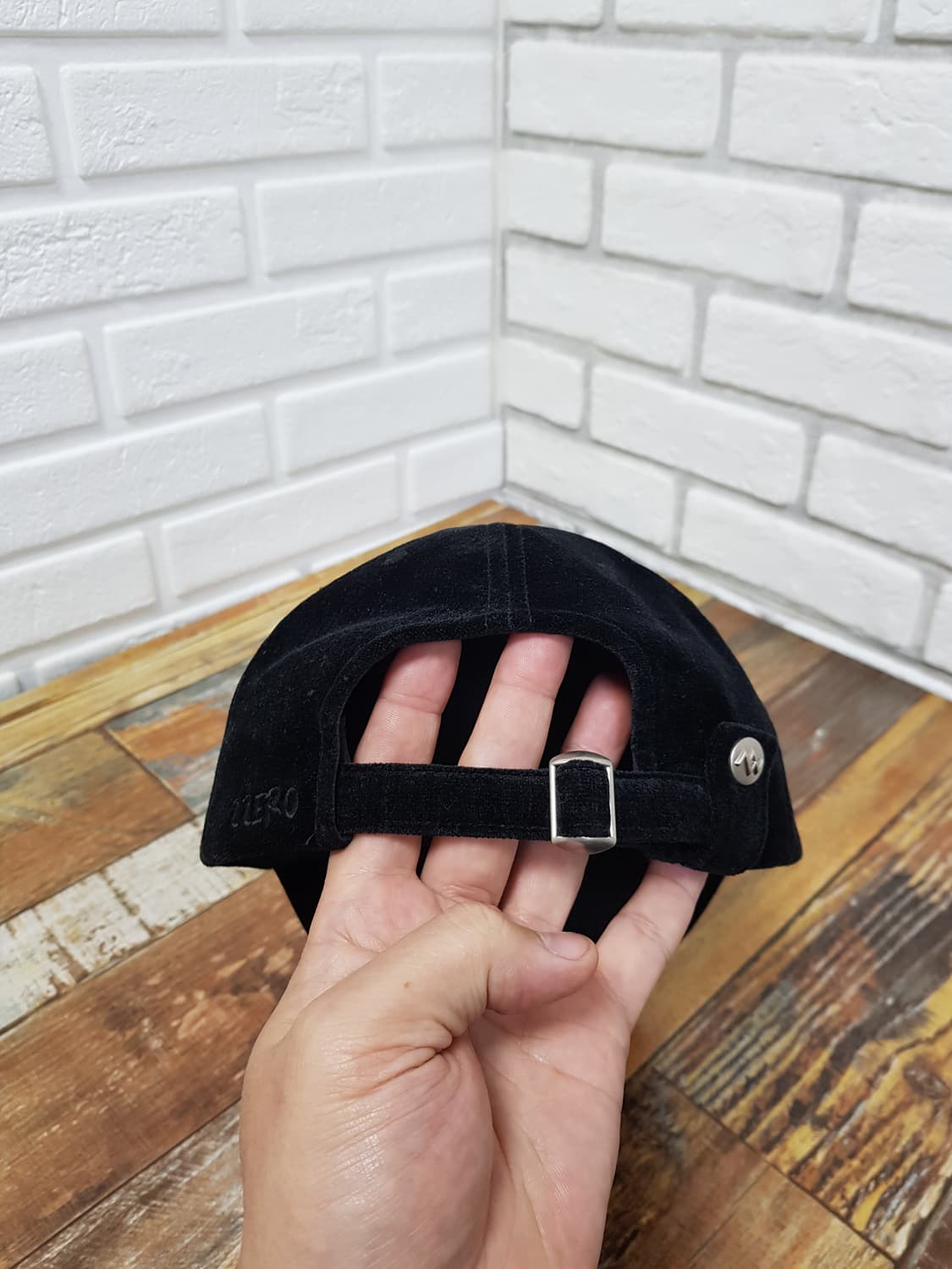 [24ss/정품] 지제로 러브펜서 벨벳 볼캡 블랙 상품이미지6