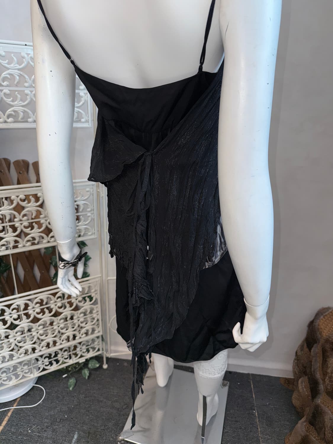 Black zebra m lace layered strap ops 상품이미지7