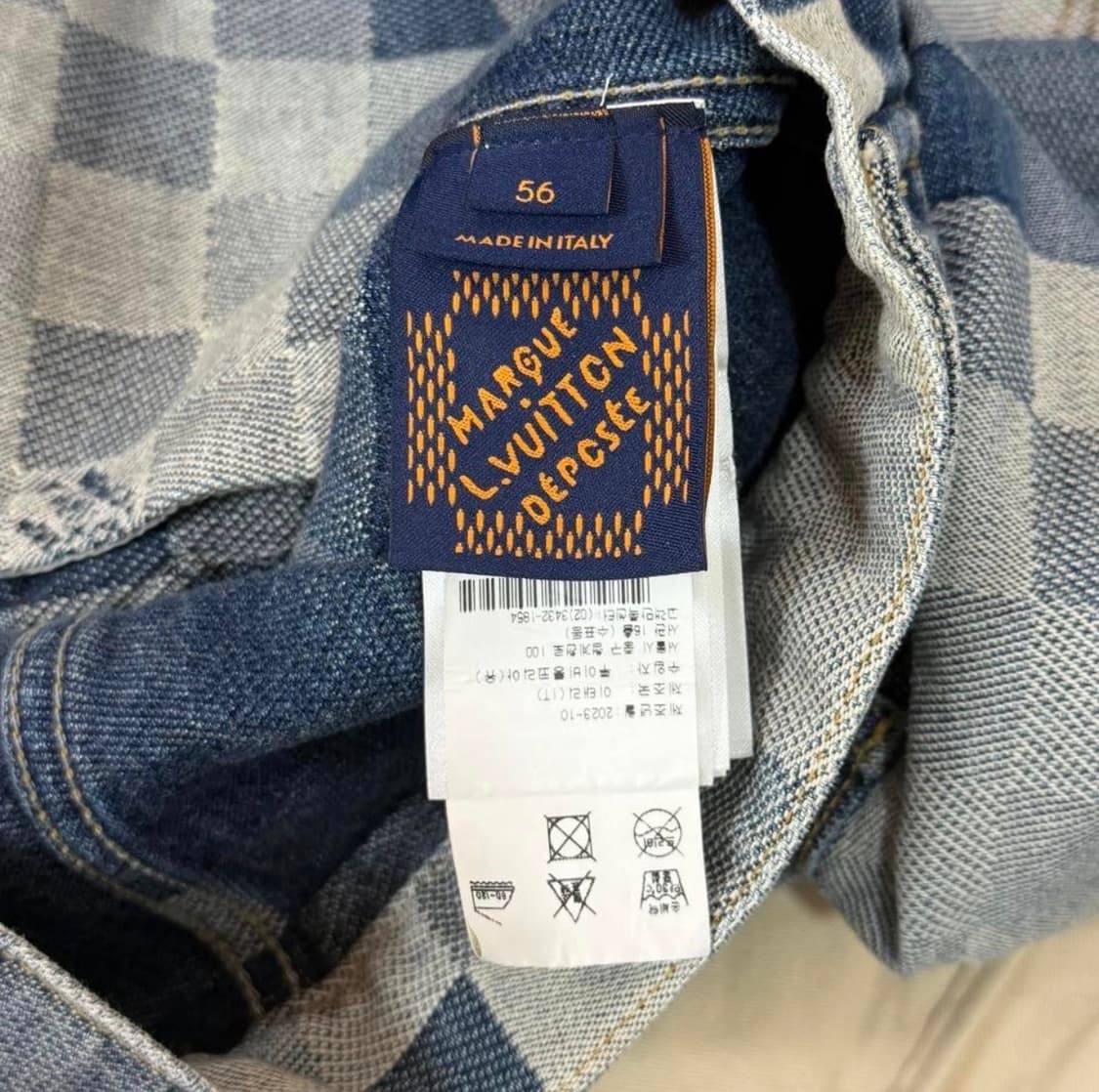 [리오브전포점] 루이비통 X 퍼렐 다미에 클래식 데님 트러커 자켓 상품이미지5