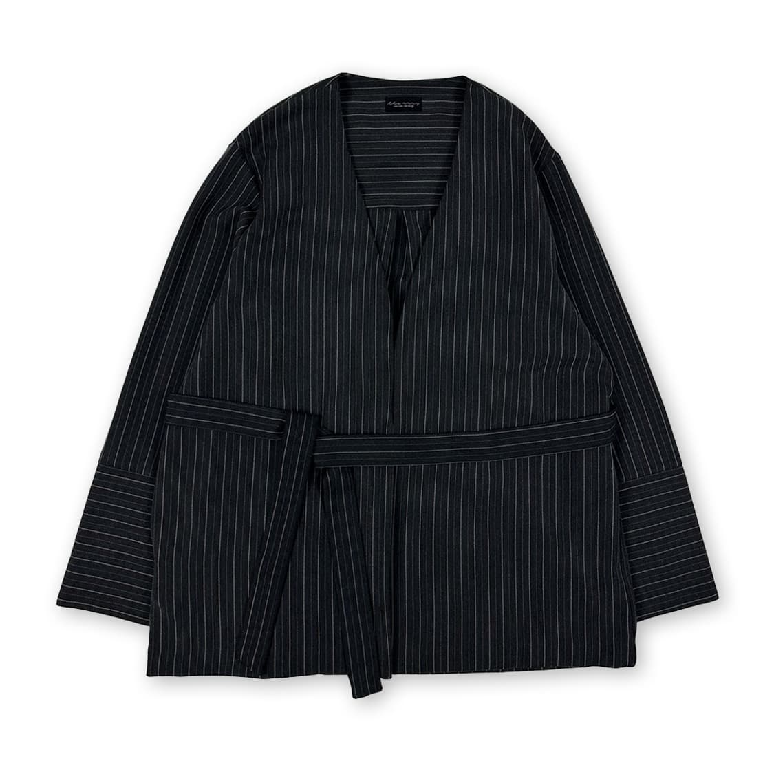 스트라이프 노카라 자켓 상품이미지1