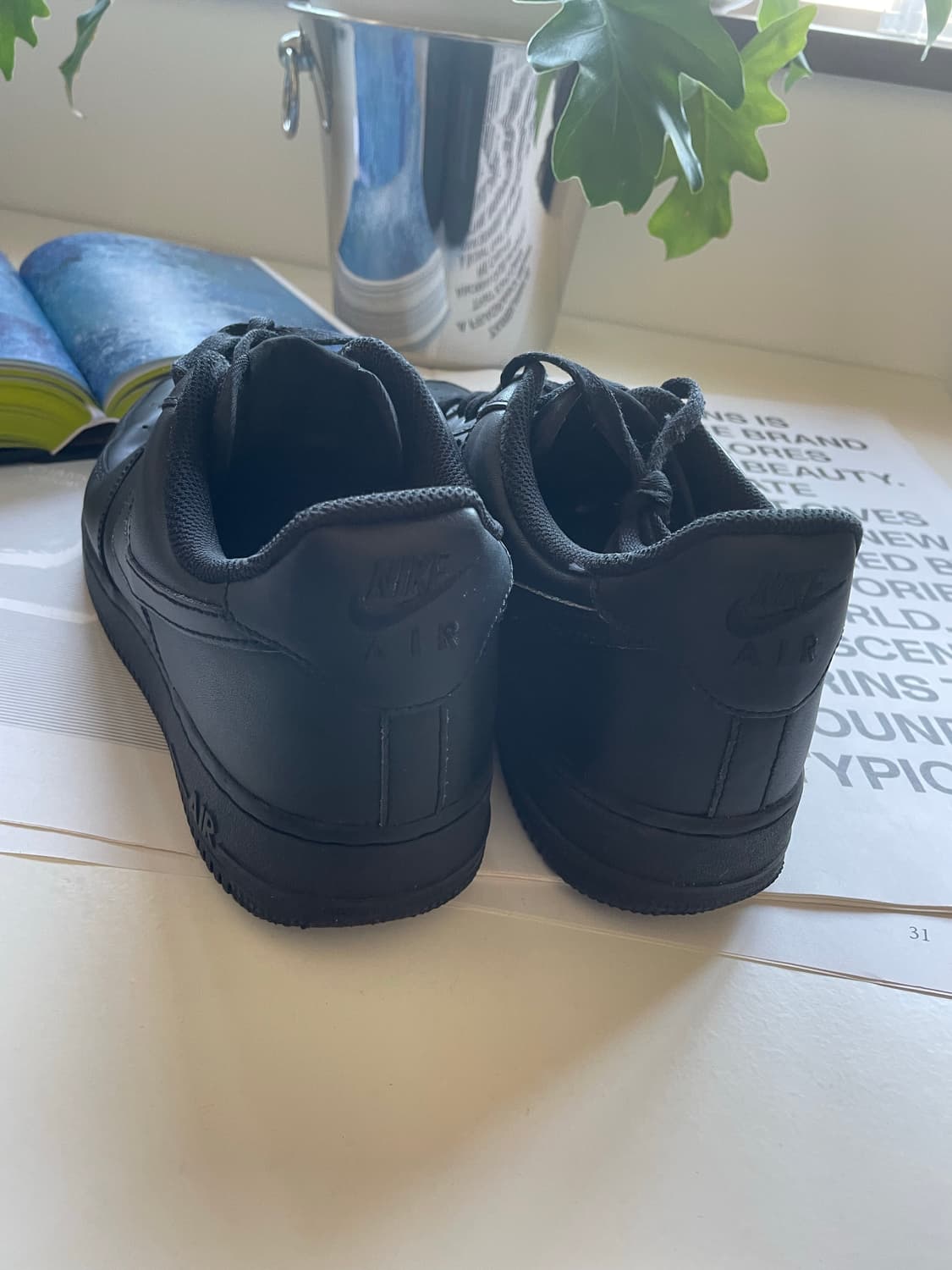 290 NIKE 나이키 에어포스 올검 올블랙 운동화 상품이미지8