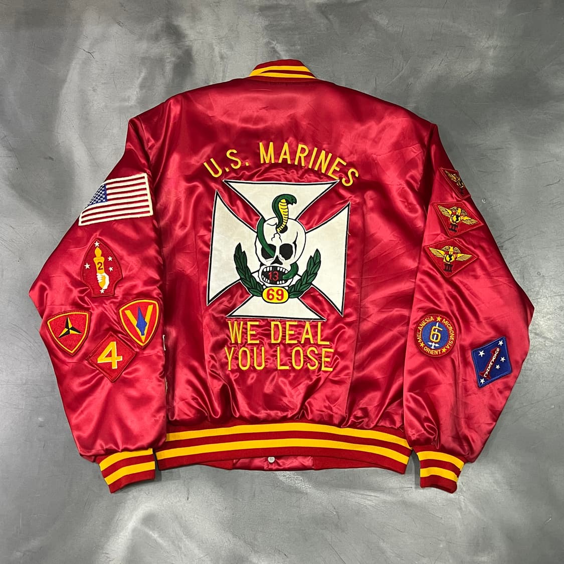  USA 스윙스터 패치 새틴 자켓 y14582 상품이미지2