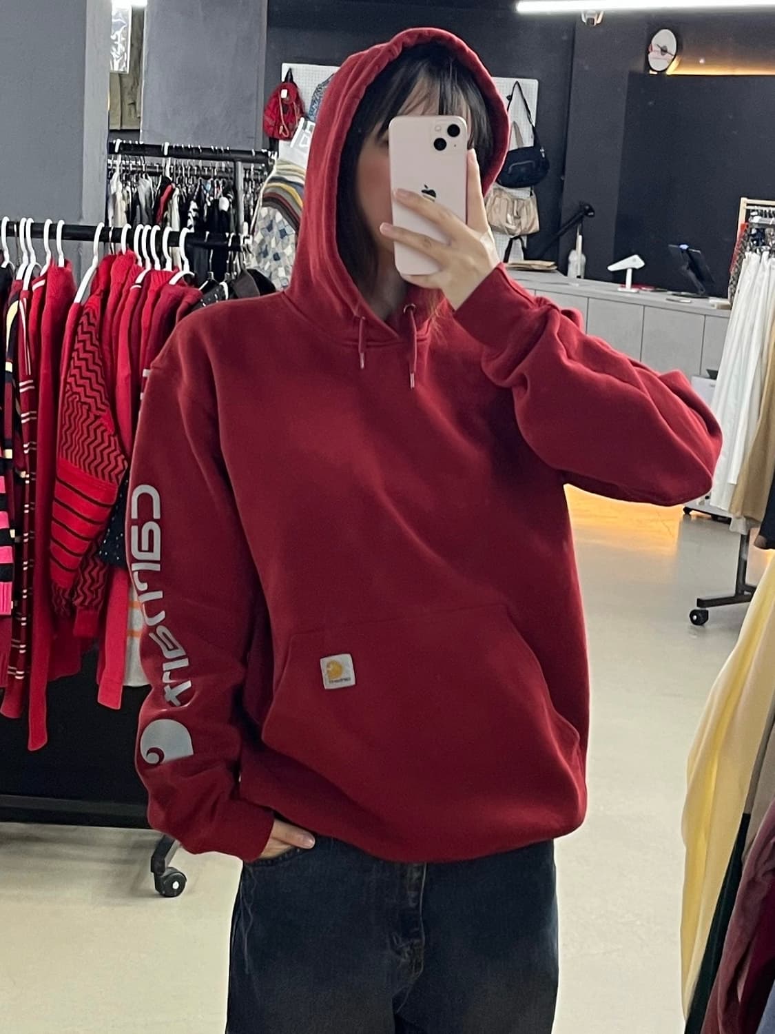 칼하트 레드 후드 상품이미지1