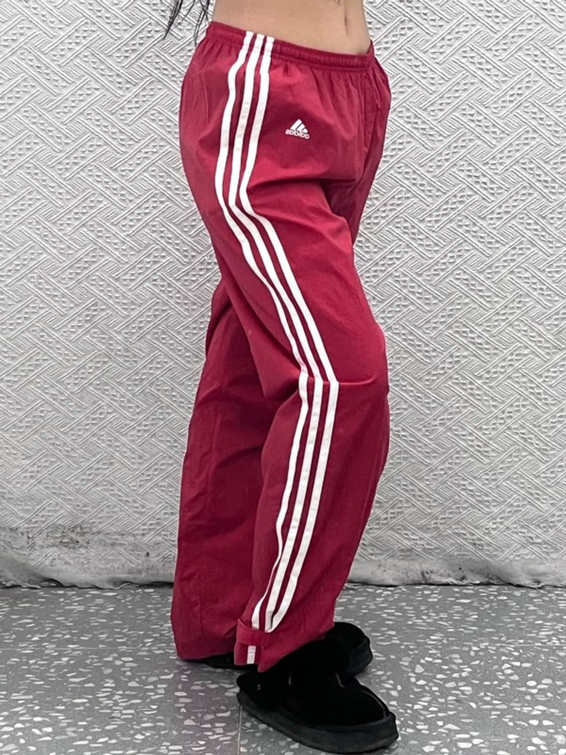 아디다스 올드스쿨 Y2K 다크레드 바람막이 트랙팬츠 XL C08389 상품이미지2