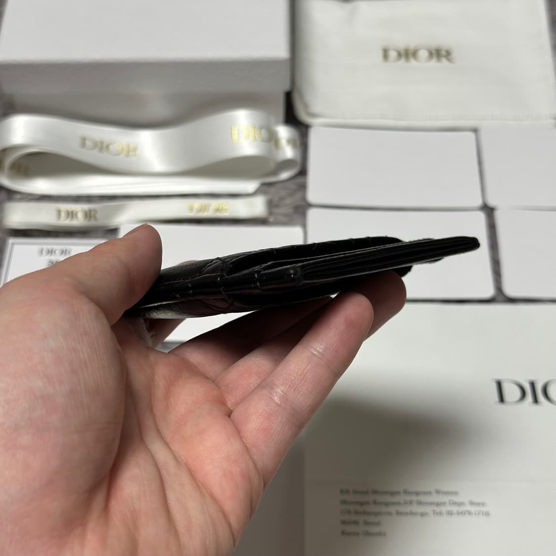 [풀구성] 디올 CD 카로 까나쥬 카드지갑 블랙 상품이미지7