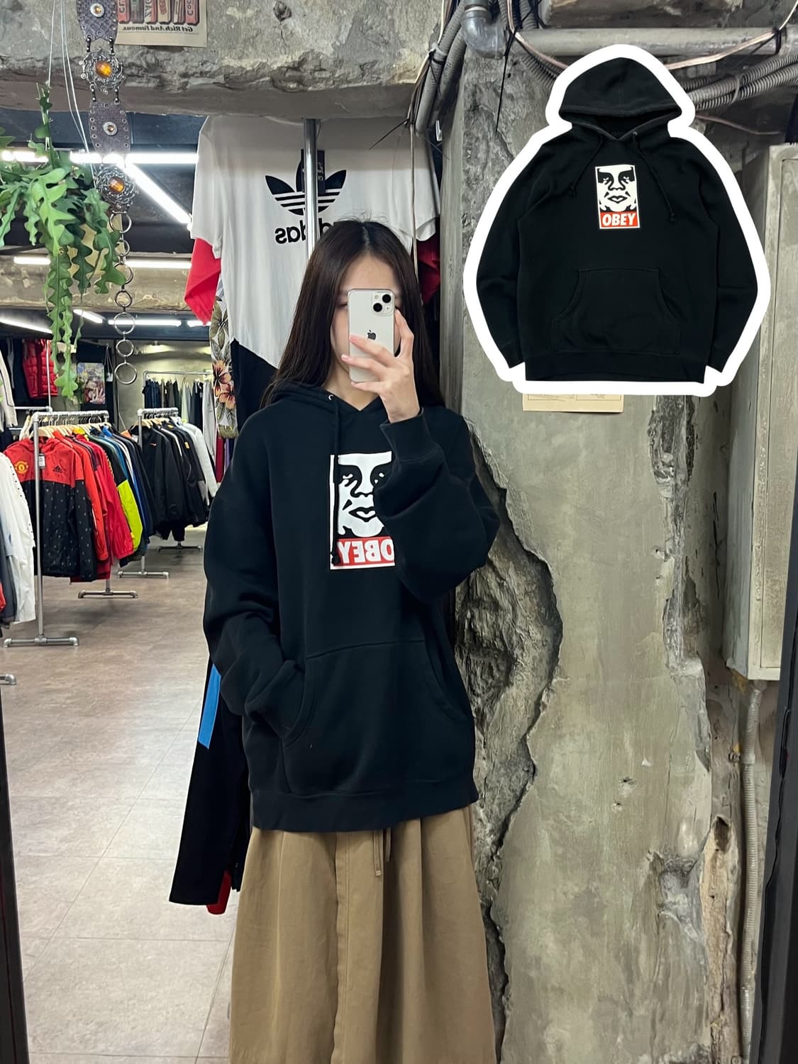 오베이 후드티 블랙 M #csz1699 상품이미지1