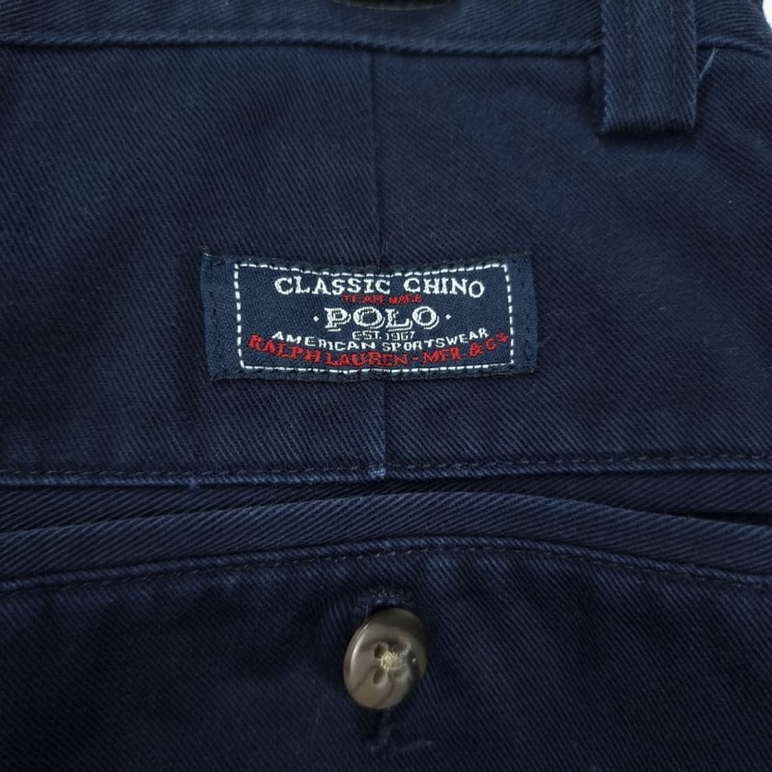[폴로 랄프로렌] 루즈핏 코튼 투턱 치노 팬츠 네이비 M19650 상품이미지6