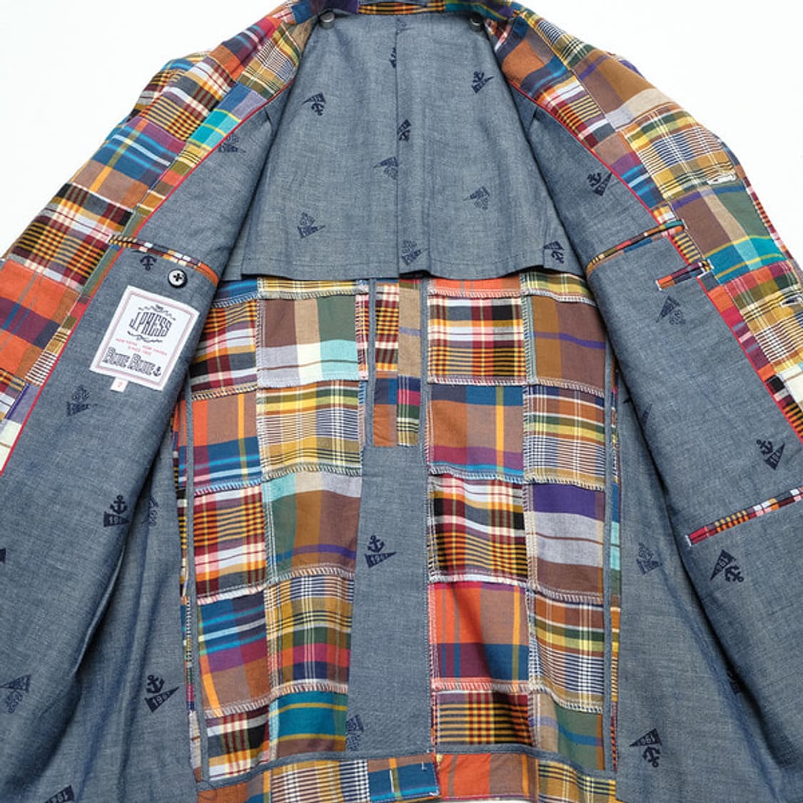 X블루블루 madras patchwork blazer 상품이미지5