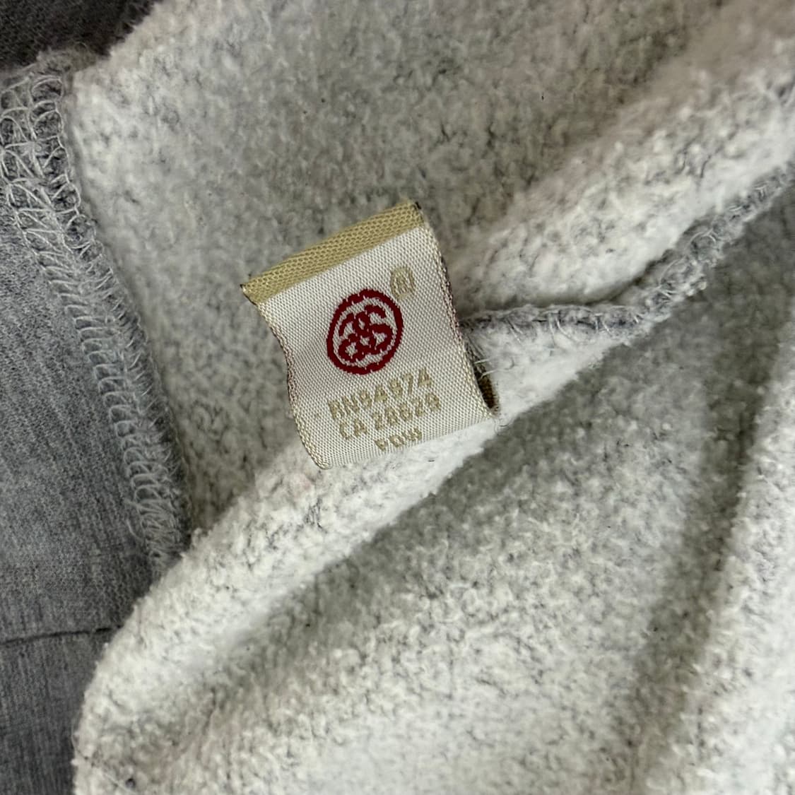 스투시 올드스쿨 빈티지 그레이 프린팅 로고 후드티 판매합니다 상품이미지10