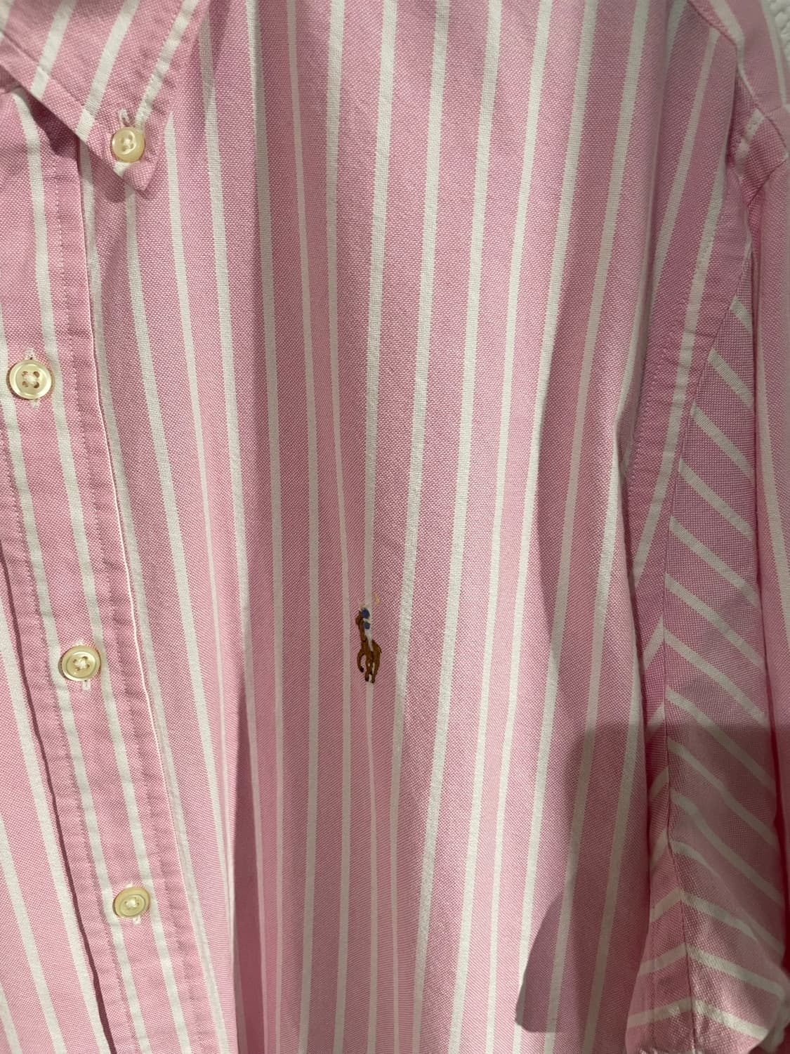 Ralph Lauren 핑크 스트라이프 옥스포드 셔츠 상품이미지2